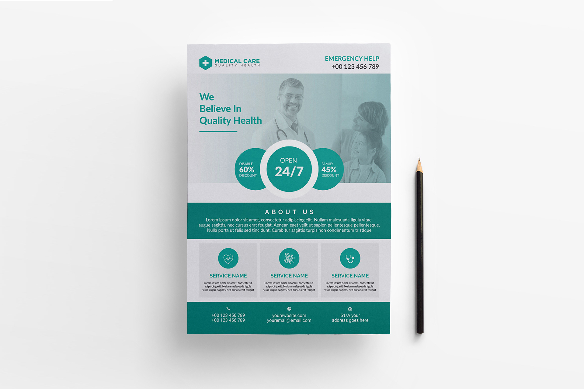 Example of Minimalist Modern Flyer Template  Design