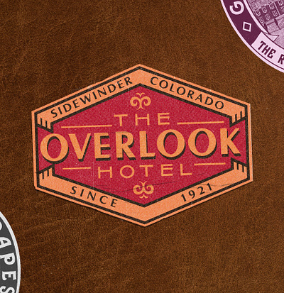 The Overlook Hotel hotel label lettering lisbon luggage nevesman portugal shining sticker the shining type vintage