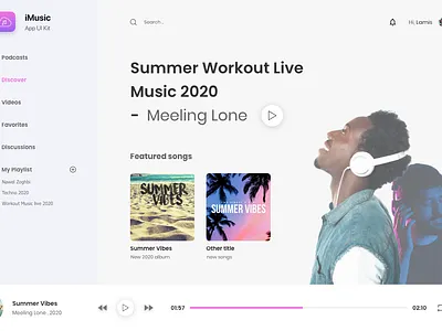 Music Web Aprounded app branding design illustration logo typography ui ux web website