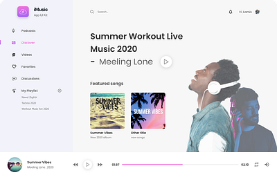 Music Web Aprounded app branding design illustration logo typography ui ux web website