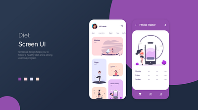 Be Diet UI app branding design illustration illustrator logo typography ui ux web