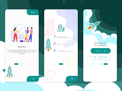 Onboarding UI - Mobile app app design application design dribbbleweeklywarmup flat illustration mobile ui onboarding onboarding screen top trend trending ui uidesign uiux ux uxdesign xddailychallenge