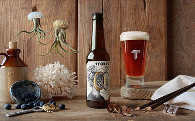 Trokya Beer alcohol beer bottle brand design branding brewery designer drawing foil identity identity design illustration illustrator label label design labeldesign logo mars packaging pencil
