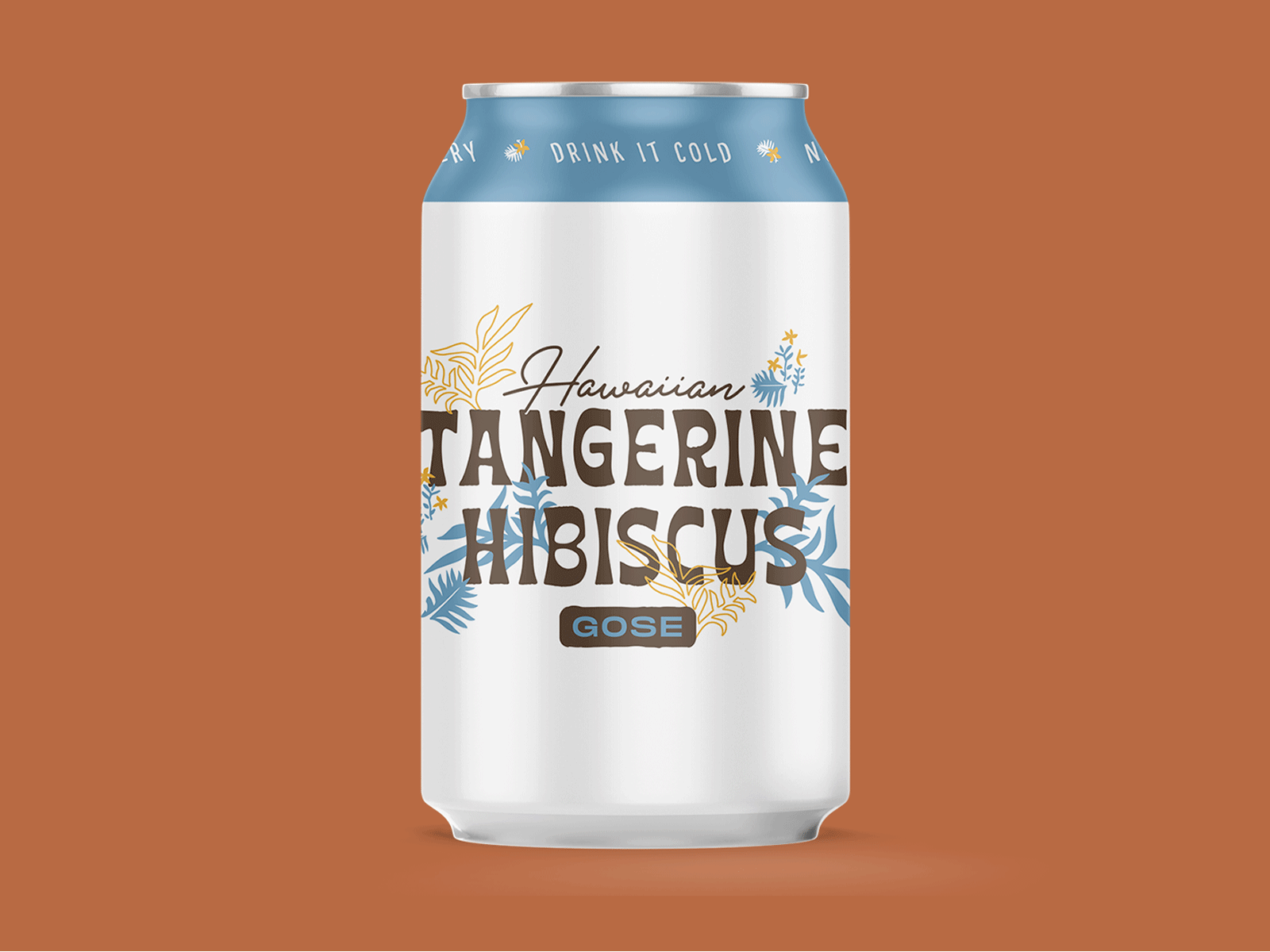 #notarealbrewery 6 pack beer beer branding branding brewery craft beer design gose hawaii hibiscus tangerine tiki type