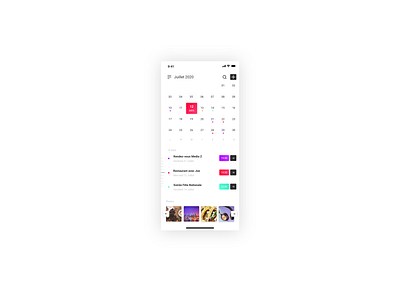 DAY 038 - CALENDAR animation app design flat icon minimal ui ux vector web