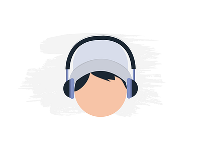 Focus 🎧 design focus headset illustration illustration art meditation simple vector vector illustration vectorart