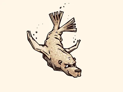 Grey Seal adobe illustrator art coastal creature hunt hunting illustration illustrator mammal marine mammal ocean oceanic sea seal seals swimming underwater vector art vector illustration vectorart