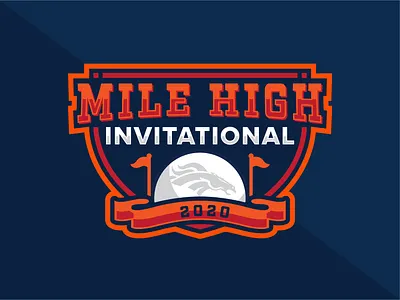 Mile High Invitational Logo Concept broncos colorado company denver denver broncos football golf mile high nfl sports team building