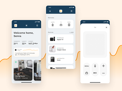 ✨ Smart Home - Screens & Elements digital assistant future futuristic ui minimal mobile remote smarthome utilities