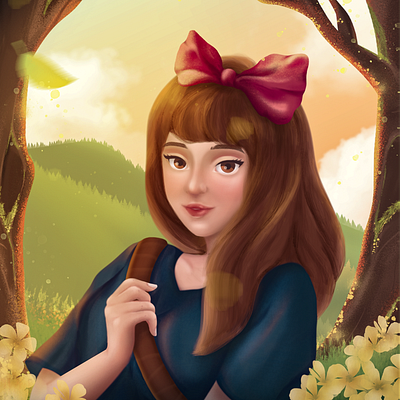 Workshop Digital Painting : Kiky character color digital painting girl kiky training