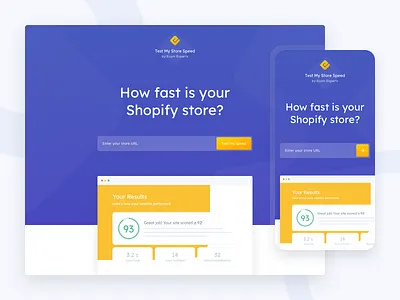 Shopify Performance Grader | Landing Page calculator landing page mobile product design shopify sketch web web design