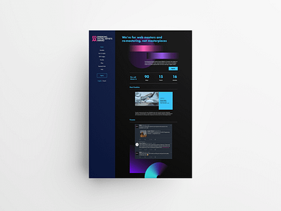 Emerging Digital Artist Award Landing Page abstract art award design digital art homepage landing design landing page landing page concept landing pages ui ui design webdesign