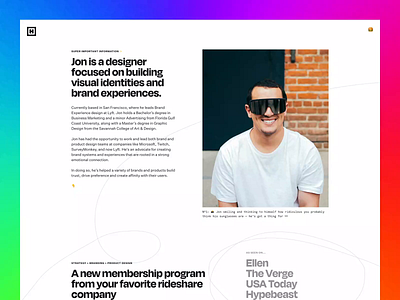 2020 Portfolio Update animation brand design brand experience brand identity branding case studies case study color freelance studio identity design interaction portfolio product design rainbow update visual design website