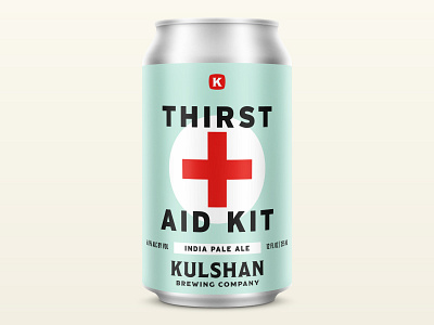 Thirst Aid Kit IPA badge beer bellingham beverage branding brew brewery brewing can covid design ipa logo logo design packaging vintage