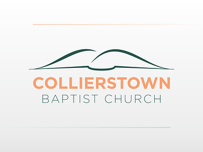 CBC - Rural Church Identity bible book brand branding christian church digital design faith graphic design green identity logo logo design mountain mountains orange vector