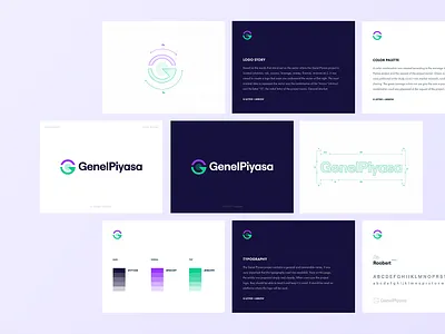 Genel Piyasa Logo Design brand brand design brand identity branding branding design design g logo green icon logo logo design logo design branding logo designer logo designs piechart purple typography vector