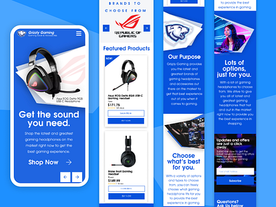 Gaming Headphones and Accesories Website Redesign Mobile audio audiophile game gamer games gaming landing landing design landing page landing page design landingpage mobile mobile design mobile ui ui design web web design webdesign website website design