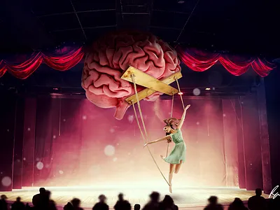 Control adobe stock art artwork brain composite composite image composites concept control dancer digital digital art photoshop puppet stage surreal surrealist