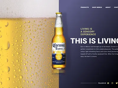 Corona Prototype made with Adobe XD