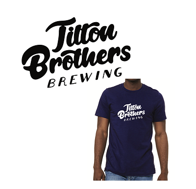 Tilton Brothers Brewing T-Shirt Design by Emily Small hand drawn hand drawn type handlettered illustration
