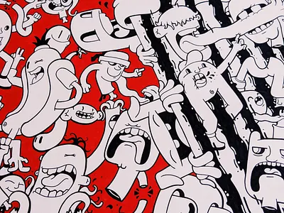 Torn 2/5 cartoon character design drawing graphics illustration illustrator lineart mural vector