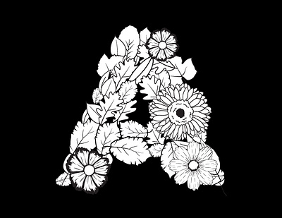 A Background - Coloring Sheet adobe art artwork black white coloringbook design digital flowers illustration leaves line art series vector