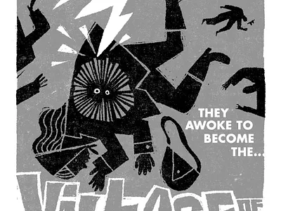 Village of the Damned fakeadsforrealmovies horror illustration movie scifi