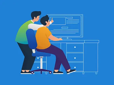 Software developers doing some research custom illustration design illustrator flat design flat illustration flat illustrator illustration illustration art illustrations illustrator ui vector vector art vector illustration vectors