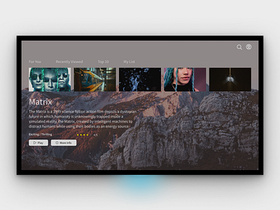Dailyui 25 - TV app dailyui tv tv app