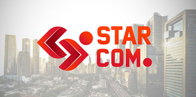 STARCOM. design logo minimal modern logo profile simple simple logo star