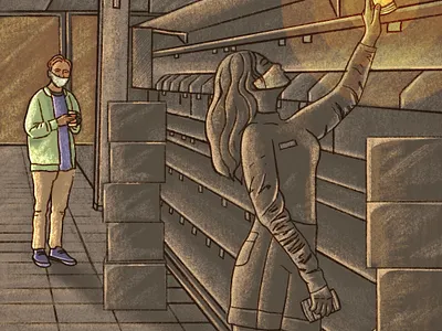 Series: Not so Distant coronavirus covid 19 covid 19 design family grocery health illustration love shopping social distancing soup store