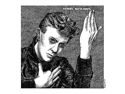 HEROES David Bowie blanckandwhite bowie character art characterdesign comicart draw emiliano raspante illustration illustration art ink wash pen art