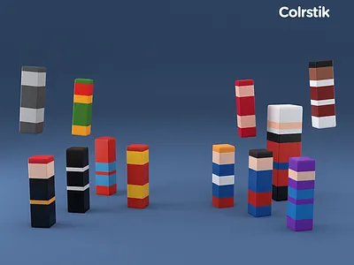 Colrstik004. 3d bigun blender cartoon character color comic design digital dribbble ironman marvel minimal minimal art