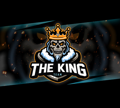 The King Esport Logo character esport esport team gamer illustration king logo mascot skull sport twitch vector