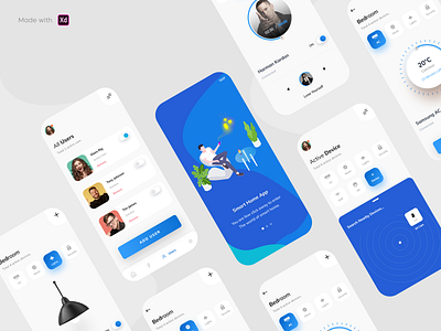 Smart home app application design brand identity branding branding design communication design graphic minimal smarthome ui ui design uidesign user experience user interface user interface design userinterface