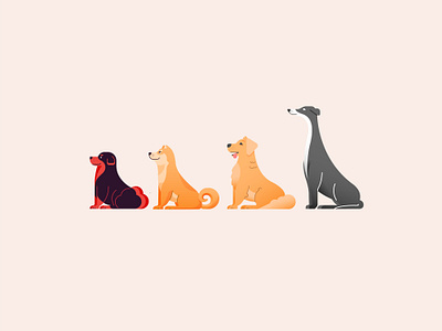 Dogs daily 100 challenge daily art daily design challenge design daily dog art dog illustration flat design golden retriever graphic design greyhound illustration shiba inu tibetan mastiff