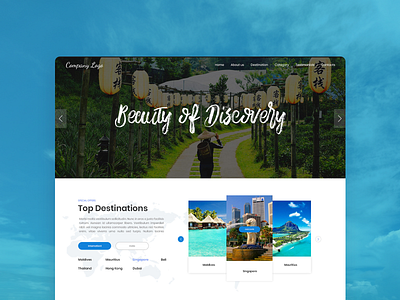 Travelling Website dailyui design homepage landing landingpage shot traveling ui webdesign website website design