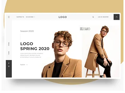 Logo Wear Store Website UI/UX Design clothes ecommerce fashion likeforlike ui uiux webdesign website design