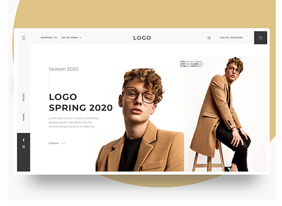 Logo Wear Store Website UI/UX Design clothes ecommerce fashion likeforlike ui uiux webdesign website design