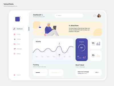 📉Dashboard UI Design | SoltaniMedia app application dashboard minimal minimalist shopping sketch ui ux website