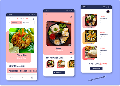 Food App Add to Cart app cart design food app ui