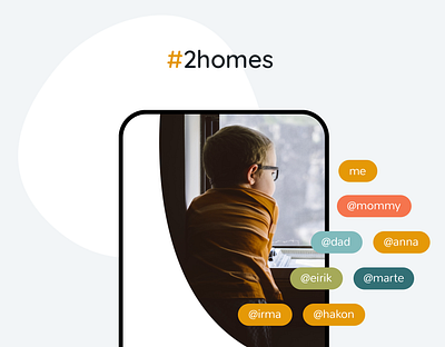 2homes case study app children coparenting design token family kids nordic product branding product langiage
