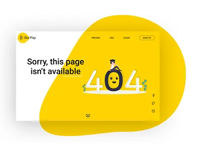 404 web page 008 404 page daily 100 challenge dailyui design illustration minimal typography ui ux web design
