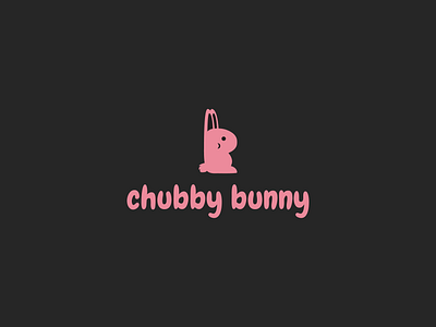 Chubby Bunny (alt.) adobe illustrator branding bunny challenge chubby cute design flat icon identity logo logo challenge logo design pink rabbit simple toy vector