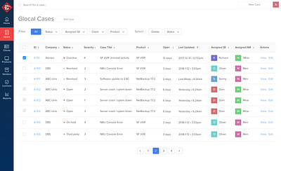 Case Tracking clean daily ui design information system tracker