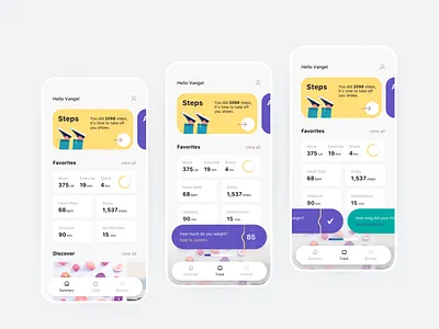 Fitness App 2020 app design fitness health mobile product design ui