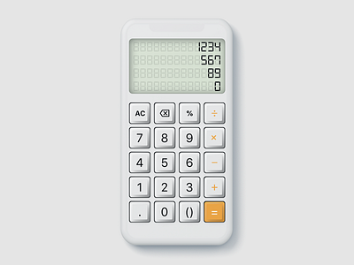 Skeuomorphic Calculator 004 app calculator calculator app daily ui daily ui 004 dailyui dailyui 004 jony ive neumorphic skeuomorphic skeuomorphism ui ux