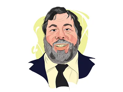 Portrait 2 | Steve Woznaik | American inventor adobe adobe illustrator illustration vector art