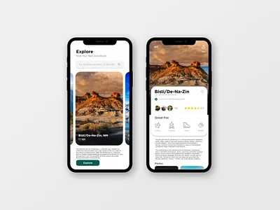 BLM Land App Concept app application camping outdoor ui ui design uidesign uiux ux ux ui ux design uxdesign