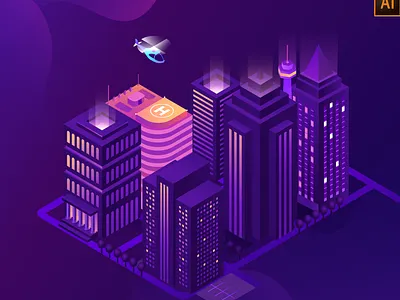 isometric city building illustration building city art creative free vector illustraion illustrator isometric isometric art isometric design vector building